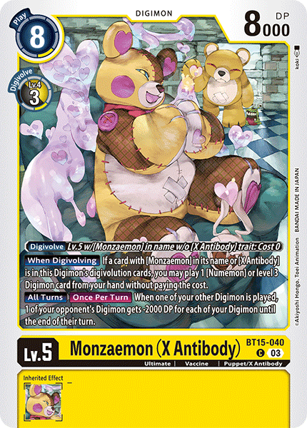 Monzaemon (X Antibody) - Digimon
