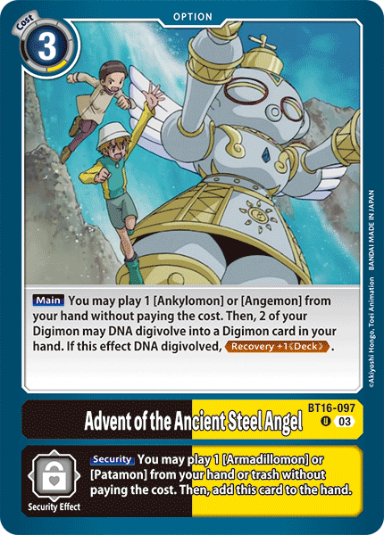Advent of the Ancient Steel Angel - Digimon