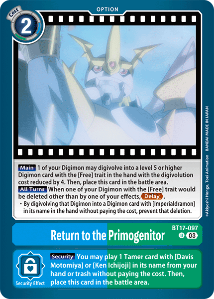 Return to the Primogenitor - Digimon