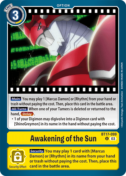 Awakening of the Sun - Digimon
