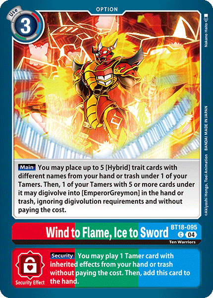 Wind to Flame, Ice to Sword - Digimon