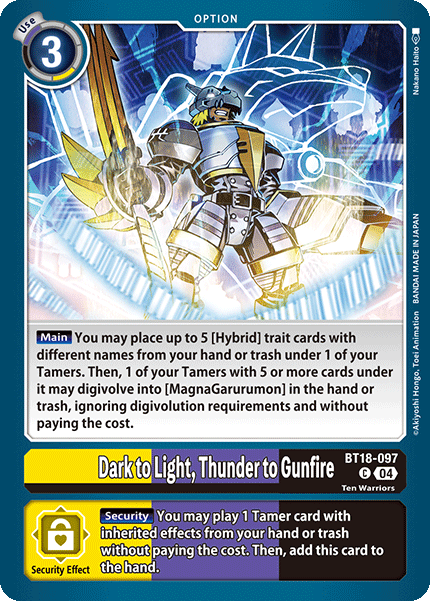 Dark to Light, Thunder to Gunfire - Digimon