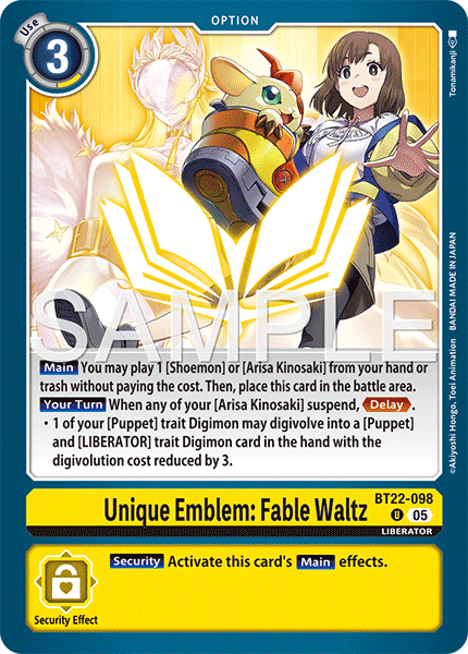 Unique Emblem: Fable Waltz - Digimon