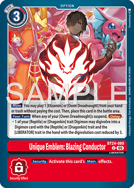 Unique Emblem: Blazing Conductor - Digimon