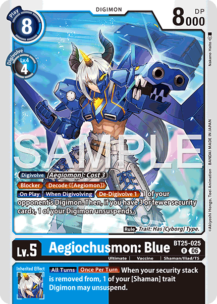 Aegiochusmon: Blue - Digimon