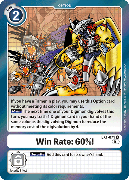 Win Rate: 60%! - Digimon