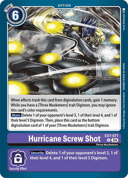 Hurricane Screw Shot - Digimon