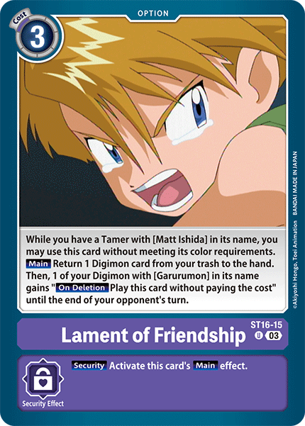Lament of Friendship - Digimon